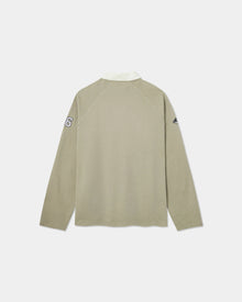 Oversize Long Sleeve Polo, Laurel Oak