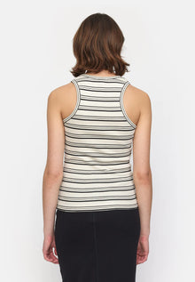 Blossom Tank Top, Black Stripe