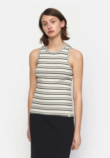 Blossom Tank Top, Black Stripe