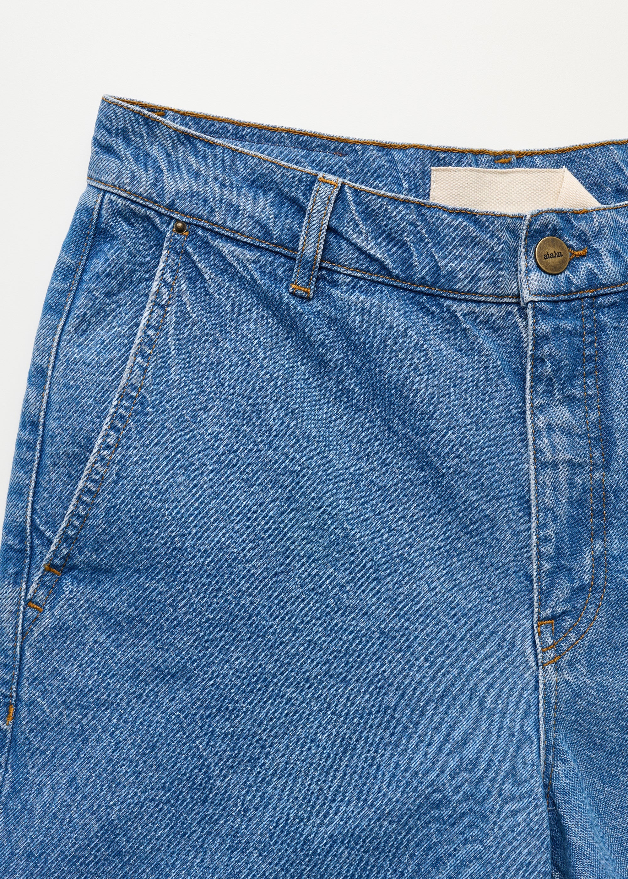 Carlo Denim Shorts, Clear Blue