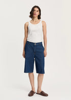 Carlo Denim Shorts, Mid Blue