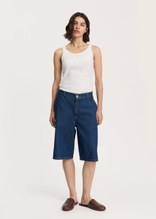 Carlo Denim Shorts, Mid Blue