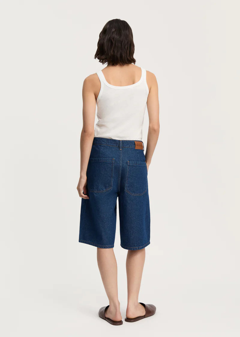 Carlo Denim Shorts, Mid Blue