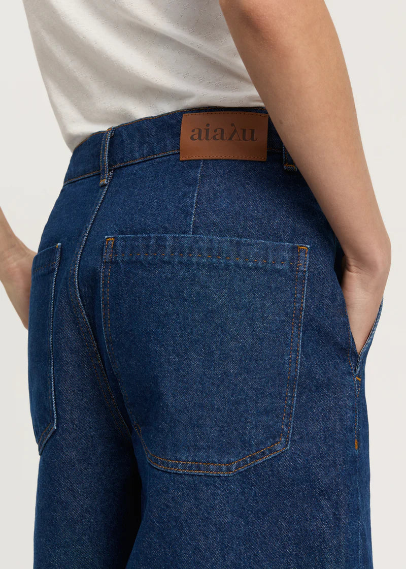 Carlo Denim Shorts, Mid Blue