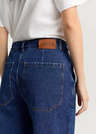 Carlo Midwaist Wide Jeans, Mid Blue