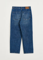Carlo Midwaist Wide Jeans I 3086, Worn Blue