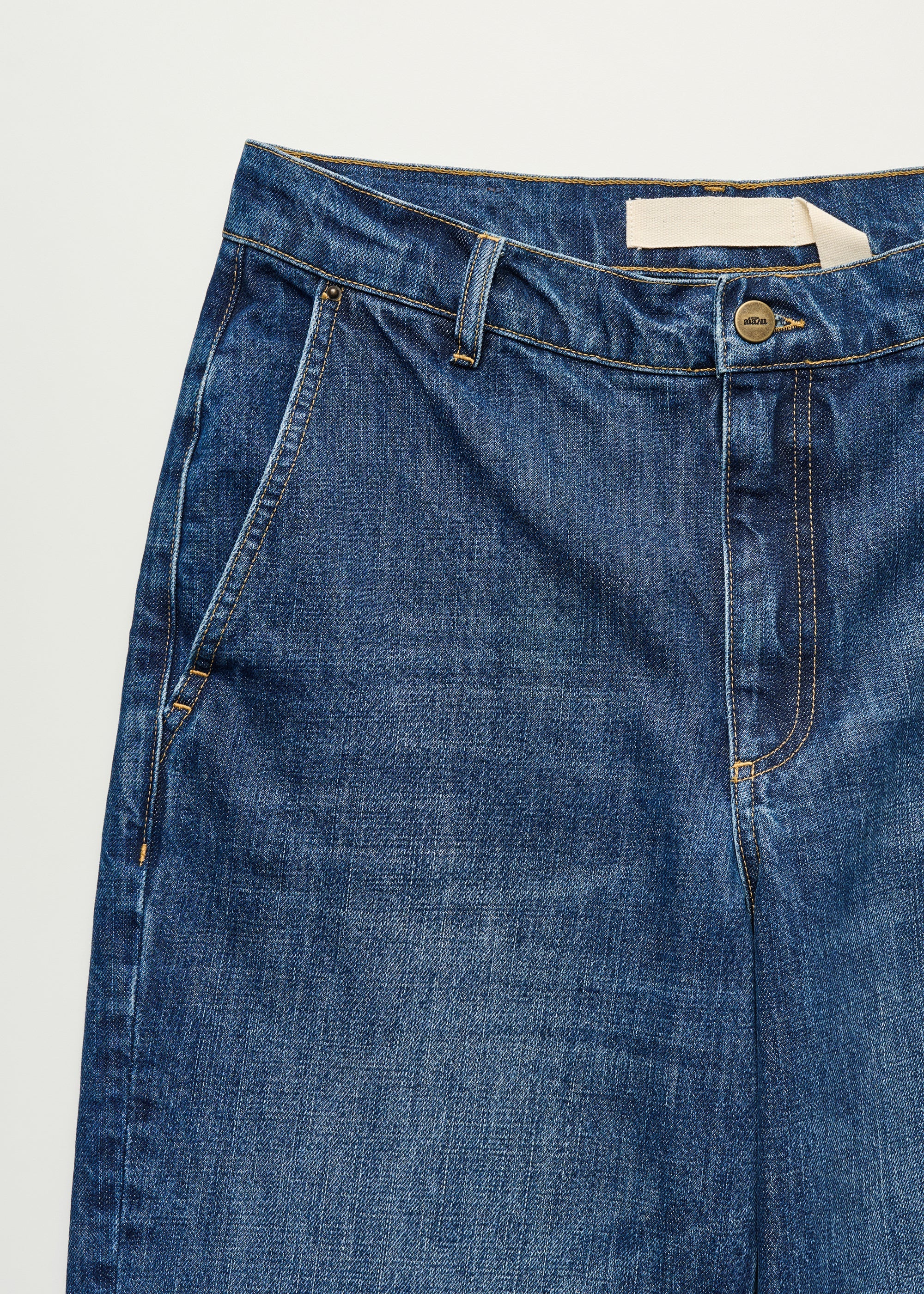 Carlo Midwaist Wide Jeans I 3086, Worn Blue
