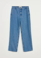 Carlo Midwaist Wide Jeans, Clear Blue