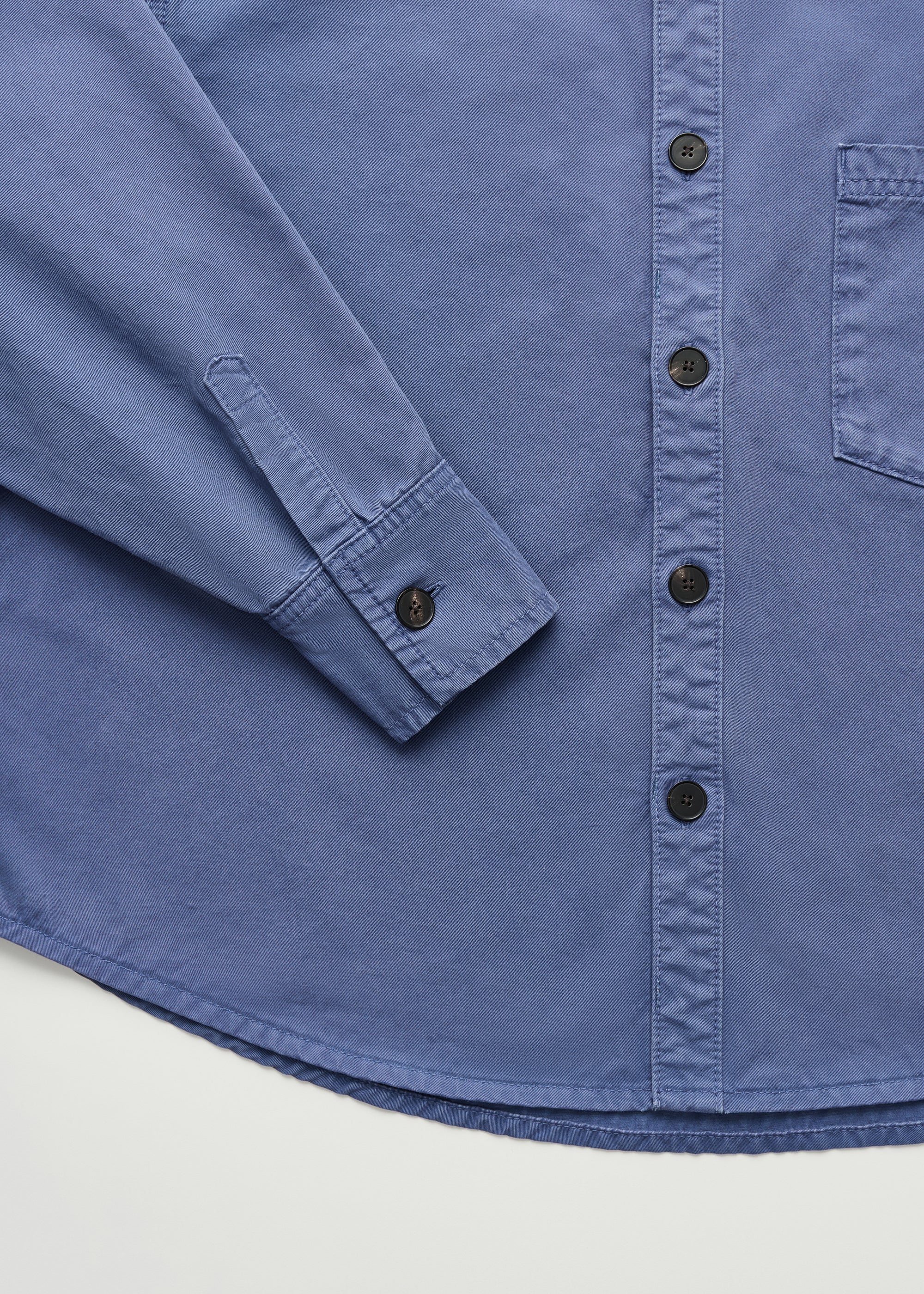 Casy Shirt Cotton 3164, Washed French Blue
