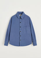Casy Shirt Cotton 3164, Washed French Blue