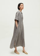 Cille Dress Linen, Brown