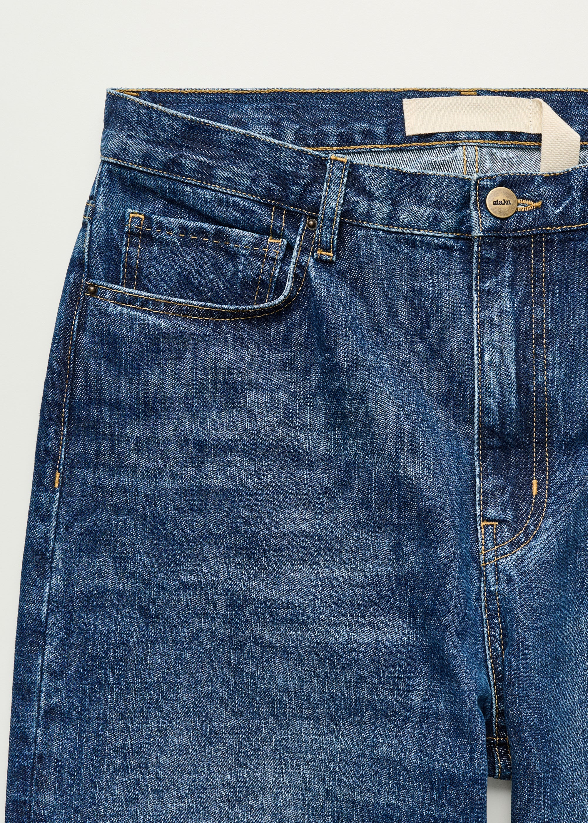 Collin Midwaist Relaxed Jeans 3161, Worn Blue