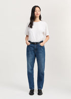 Collin Midwaist Relaxed Jeans 3161, Worn Blue