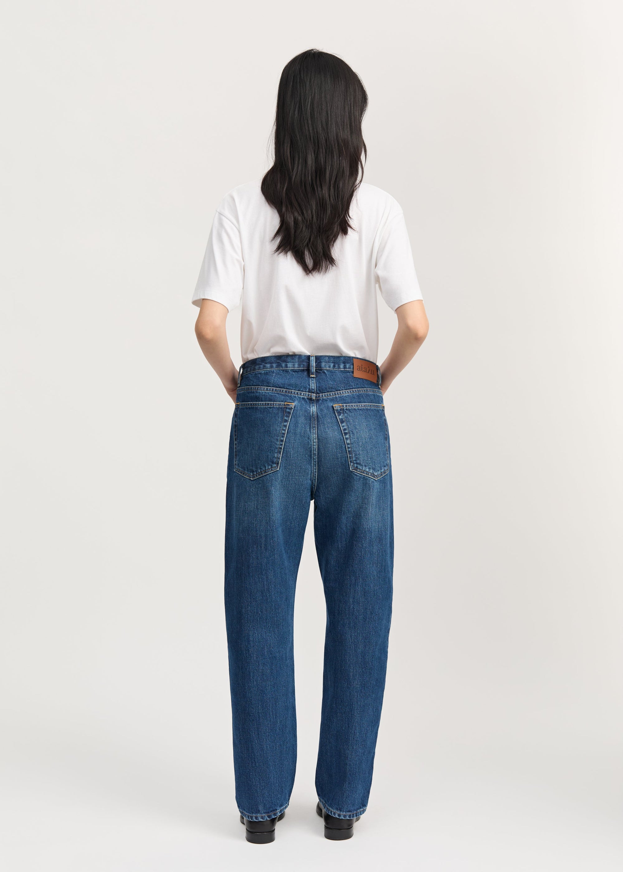 Collin Midwaist Relaxed Jeans 3161, Worn Blue