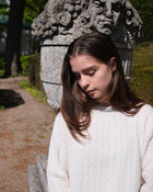 Cable Knit Jumper, Ivory