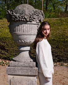 Cable Knit Jumper, Ivory