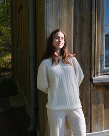 Cable Knit Jumper, Ivory