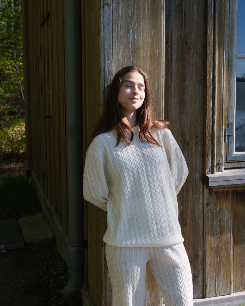 Cable Knit Jumper, Ivory