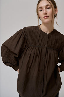 Dew ls shirt, Dark Brown