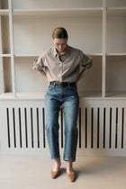 Allison Cropped Jeans, Slouchy Blue