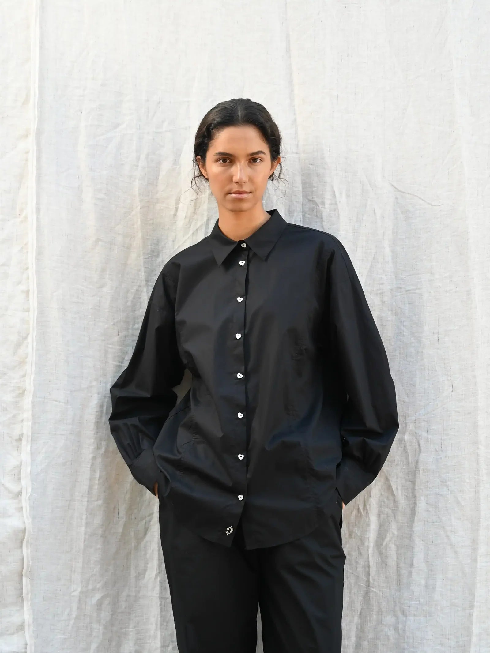 Dagmar Heart Shirt, Black