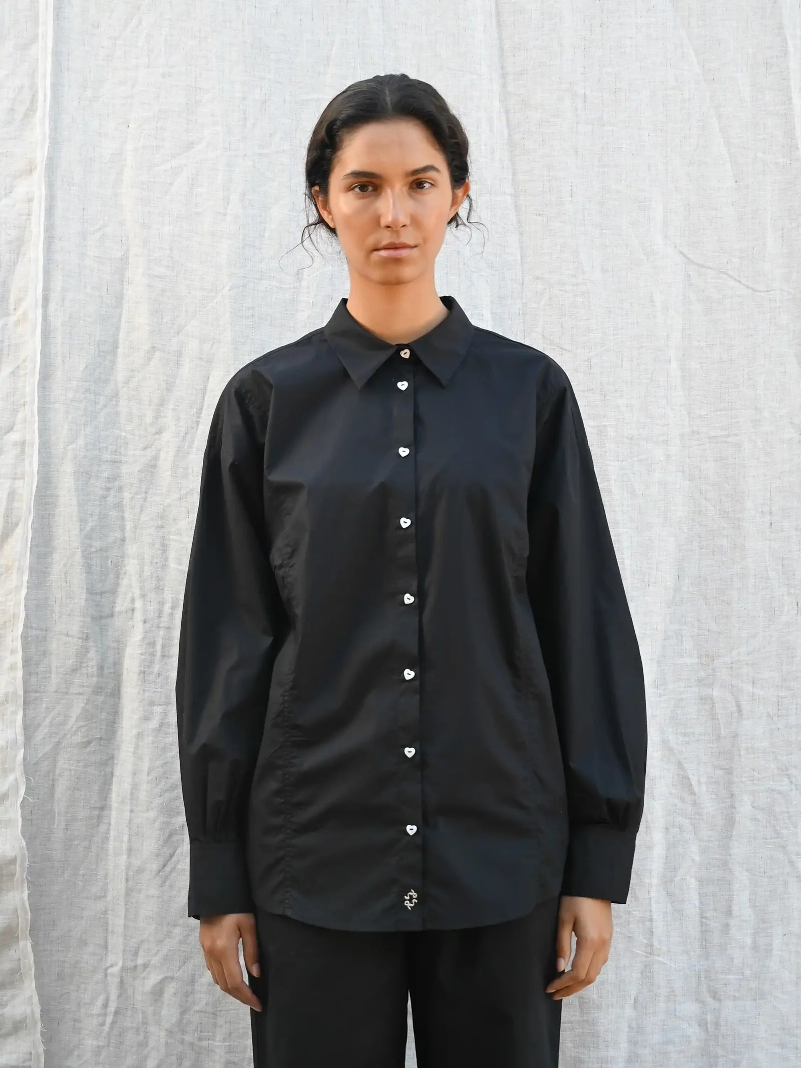 Dagmar Heart Shirt, Black