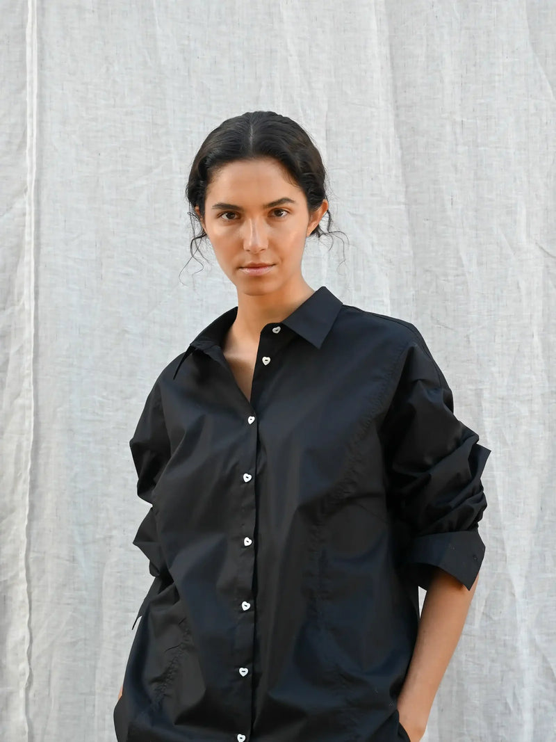 Dagmar Heart Shirt, Black