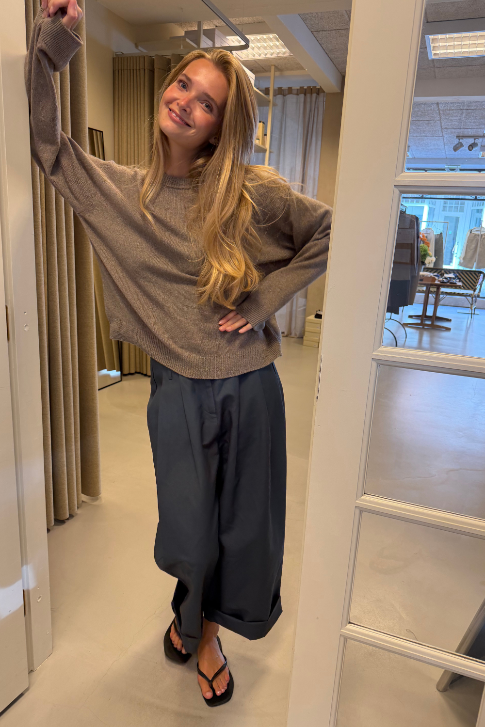LouLou Cotton Pants, Blue No. 8
