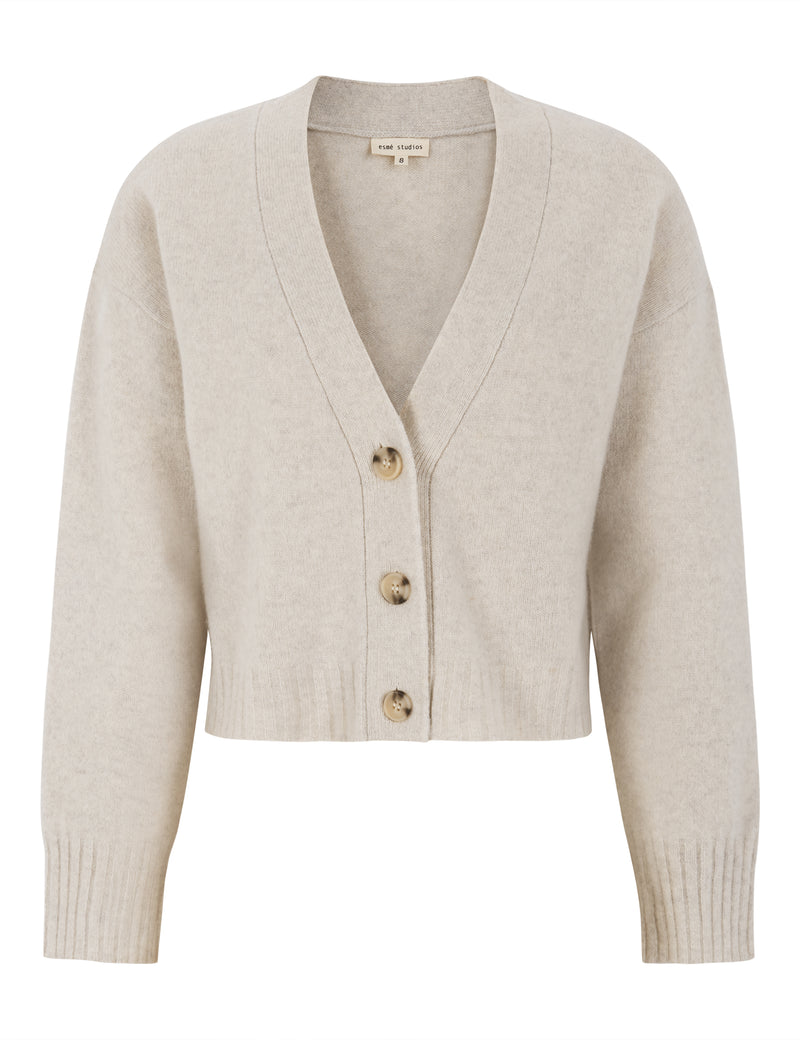 Cleo Knit Cardigan, Nacreous Clouds Mélange