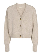 Elida Knit Cardigan, Sand Melange