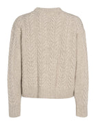 Elida O-neck Knit, Sand Melange