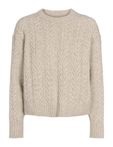 Elida O-neck Knit, Sand Melange