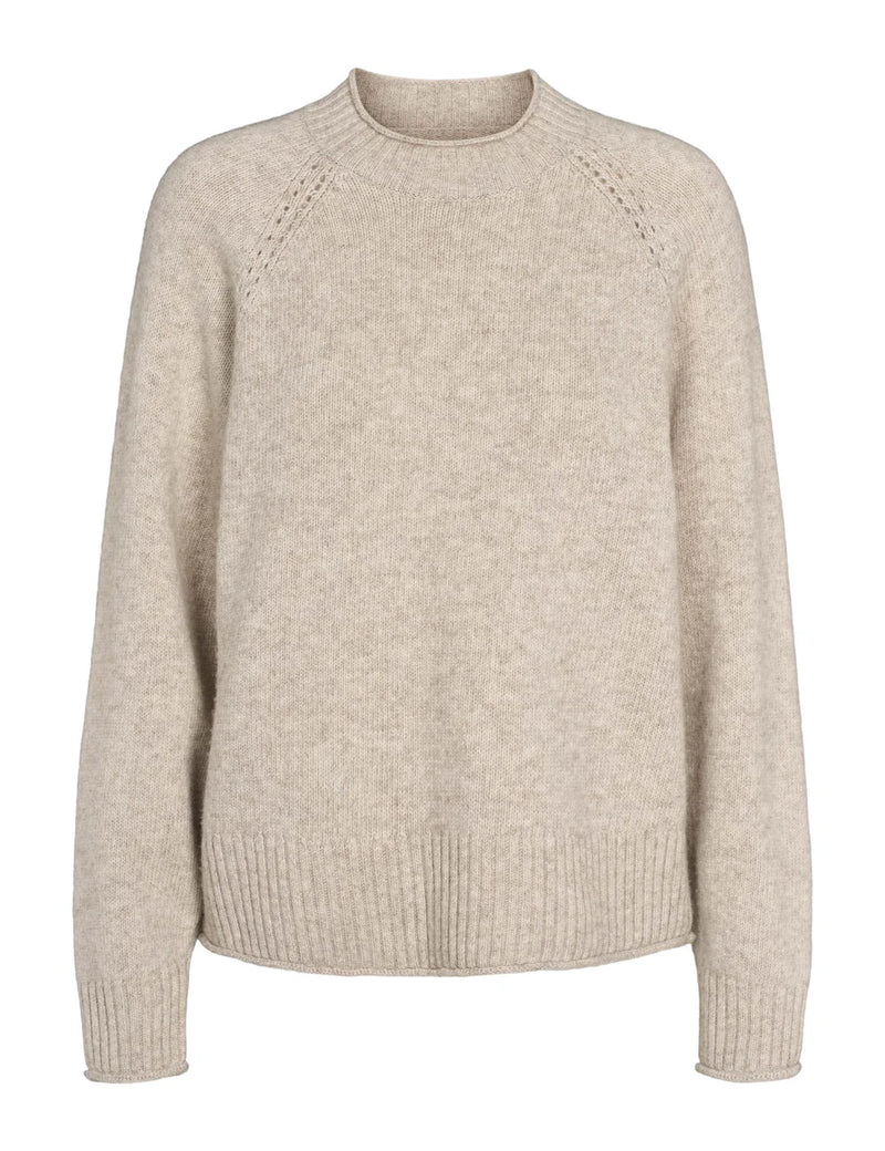 Elida Raglan Knit, Sand Melange