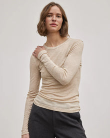 Ellia LS Top, Wood Ash Mélange