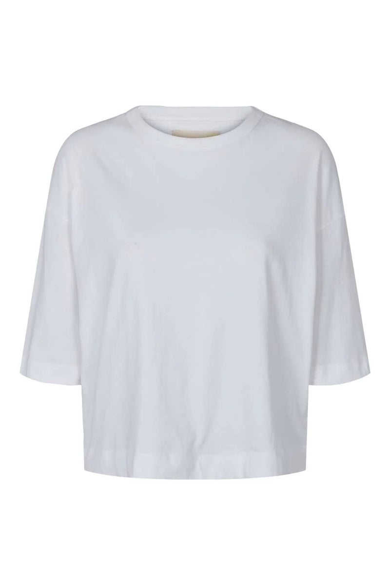 Signe 2/4 Boxy T-shirt, Hvid
