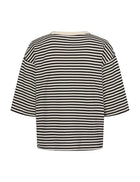 Signe Boxy T-shirt, Black Stripe