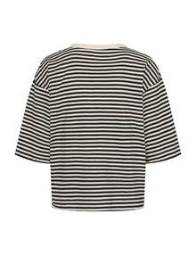 Signe Boxy T-shirt, Black Stripe