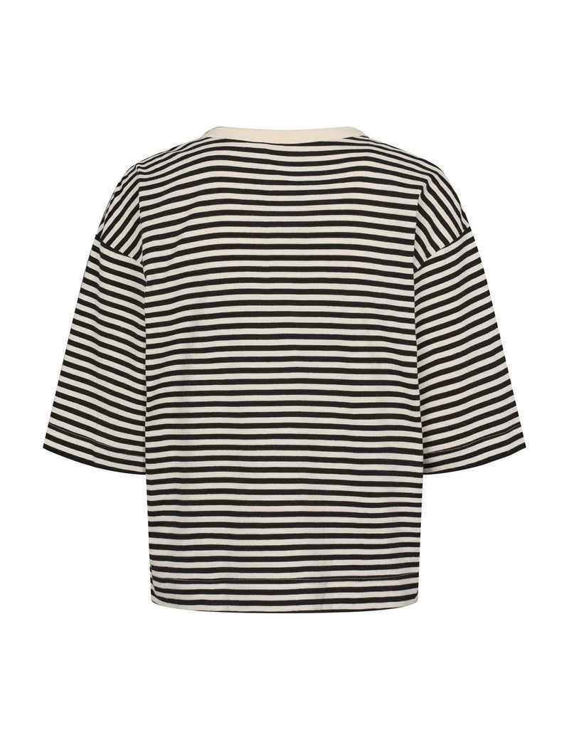 Signe Boxy T-shirt, Black Stripe