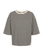 Signe Boxy T-shirt, Black Stripe