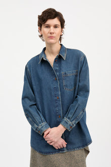 Skall Studio Edgar Shirt denim washed dark blue