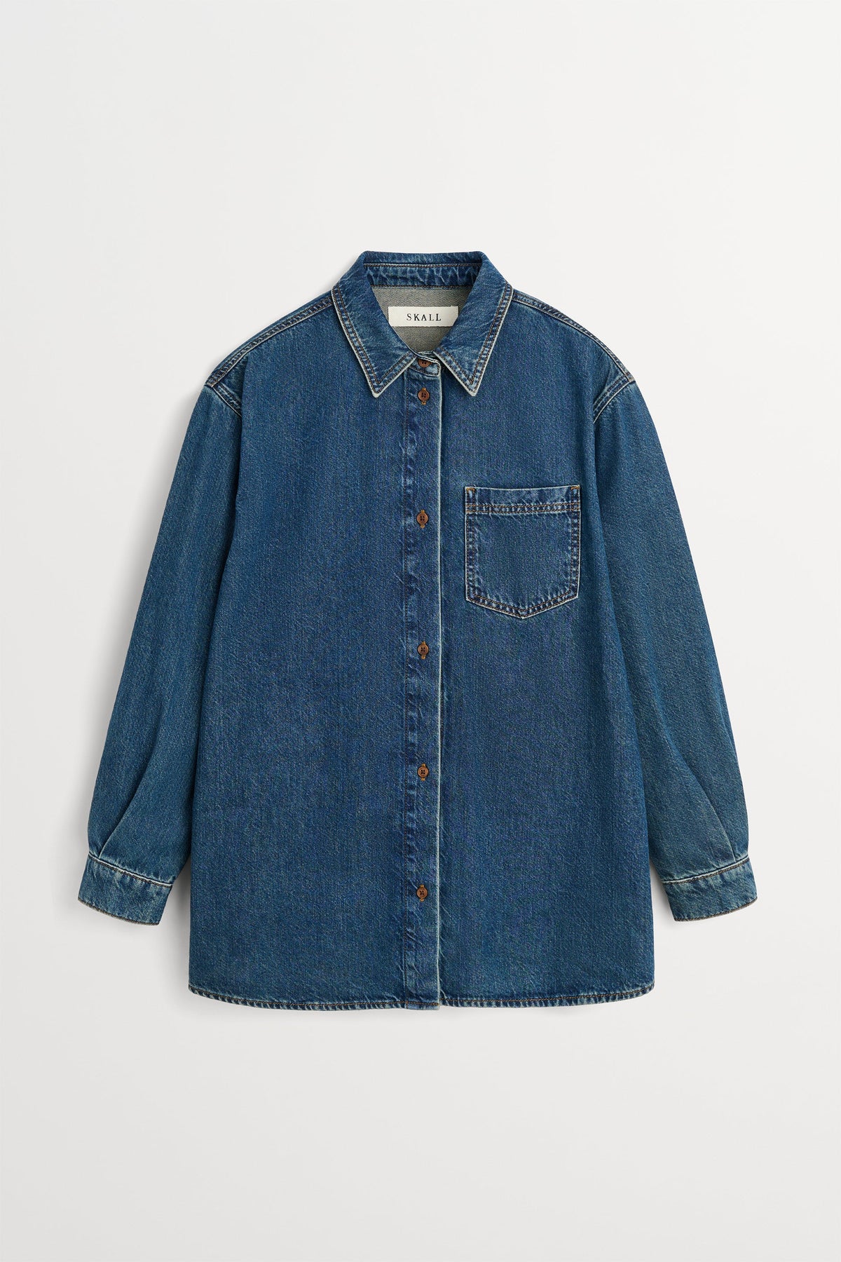 Skall Studio Edgar Shirt denim washed dark blue