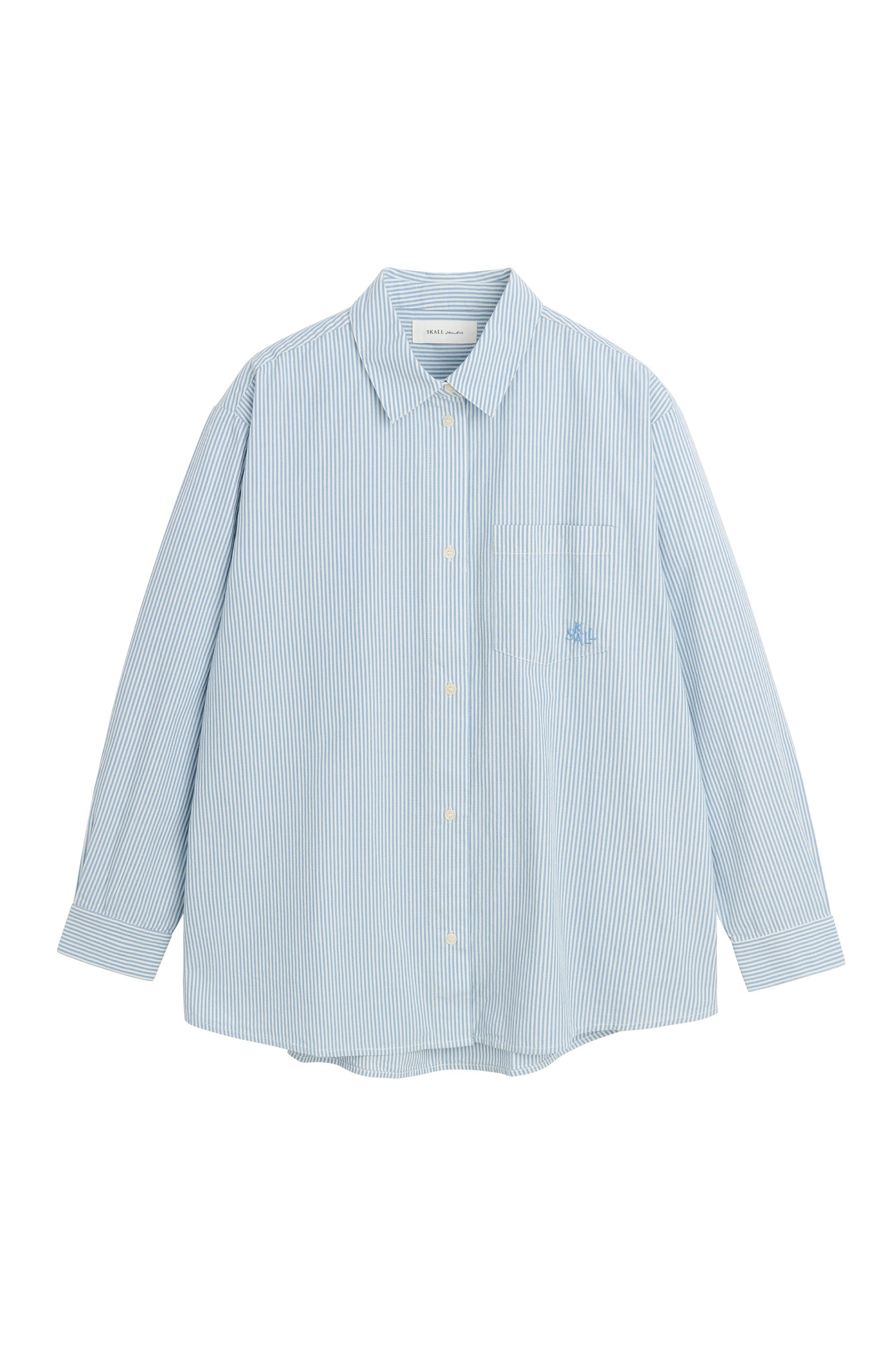 Edgar shirt oxford, Light Blue / White Stripe
