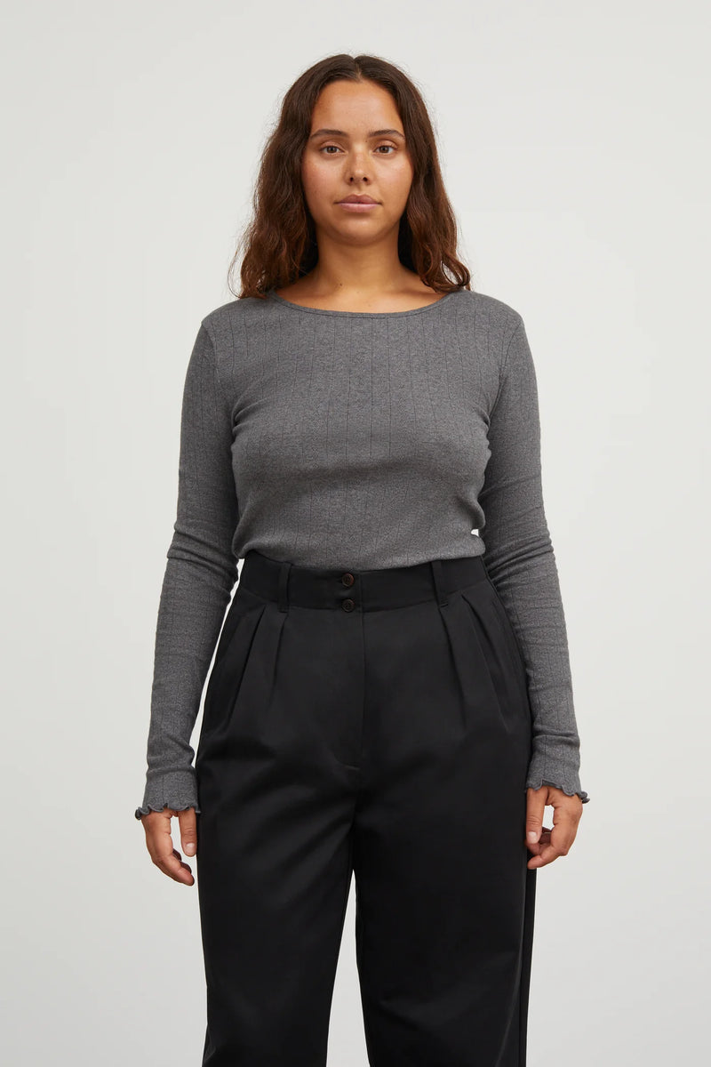Edie Blouse, Dark Grey