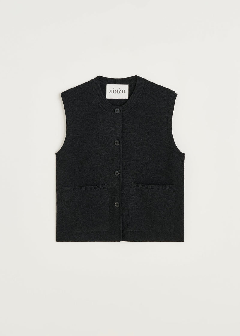 Elva vest i Antracite – produktbillede