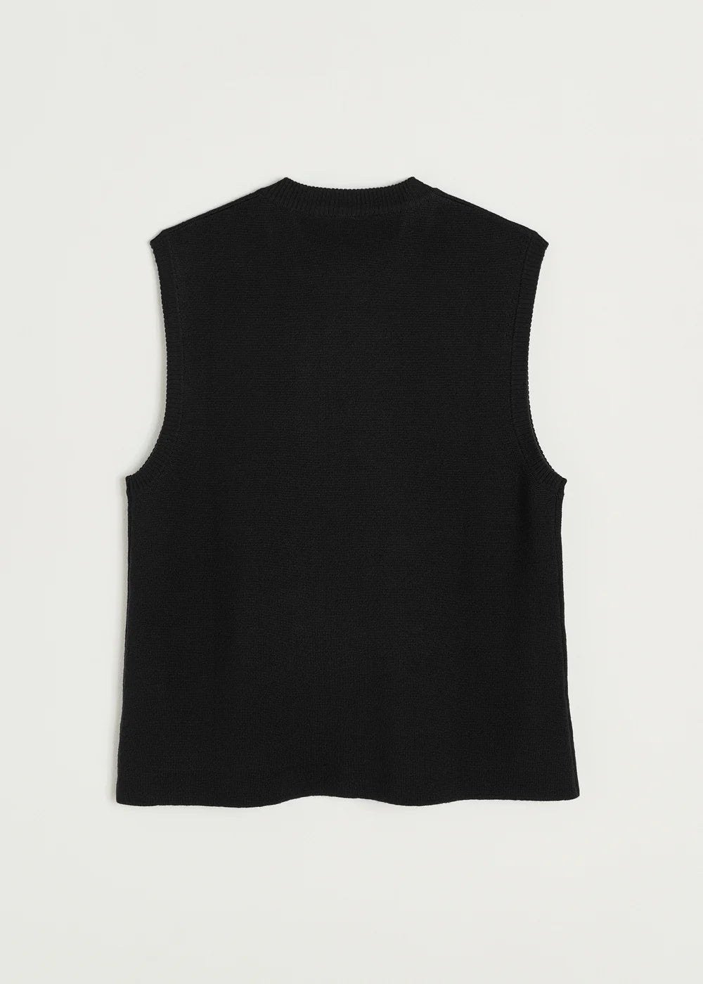 Elva vest – pure merino wool, Black