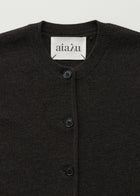 Elva vest - pure merino wool, Dark Brown Melange