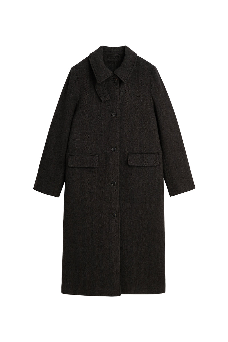 Ernest coat,  Brown herringbone