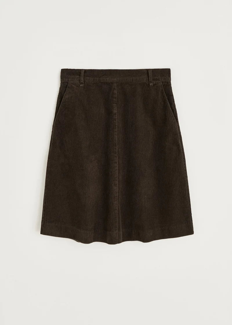 Estelle Skirt Short Corduroy, Smokey Brown