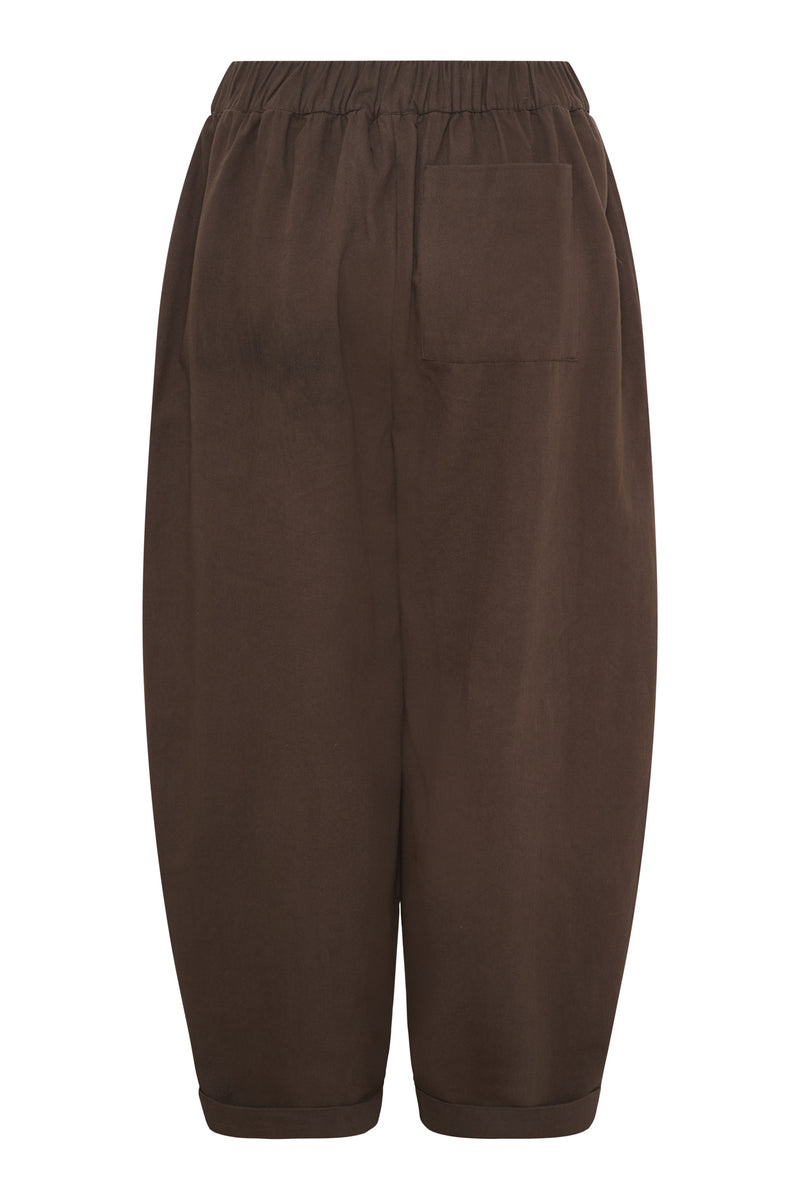 Flora barrel pant, Dark Brown