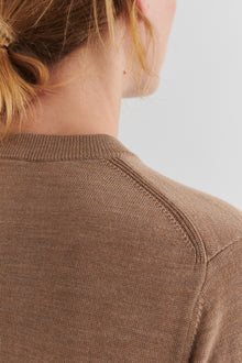 Wool Tee, Camel Melange